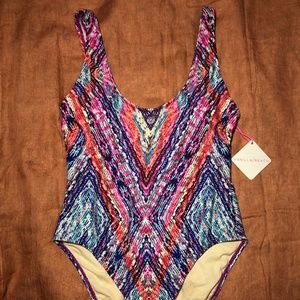 Vanilla/Beach Swim One Piece Swimsuit NWT